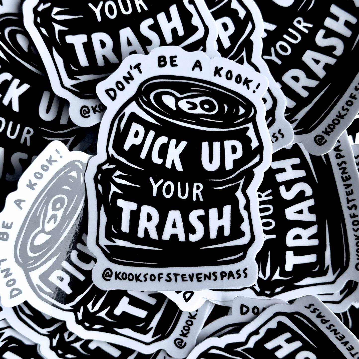 Don't Be a Kook! Pick Up Your Trash Sticker